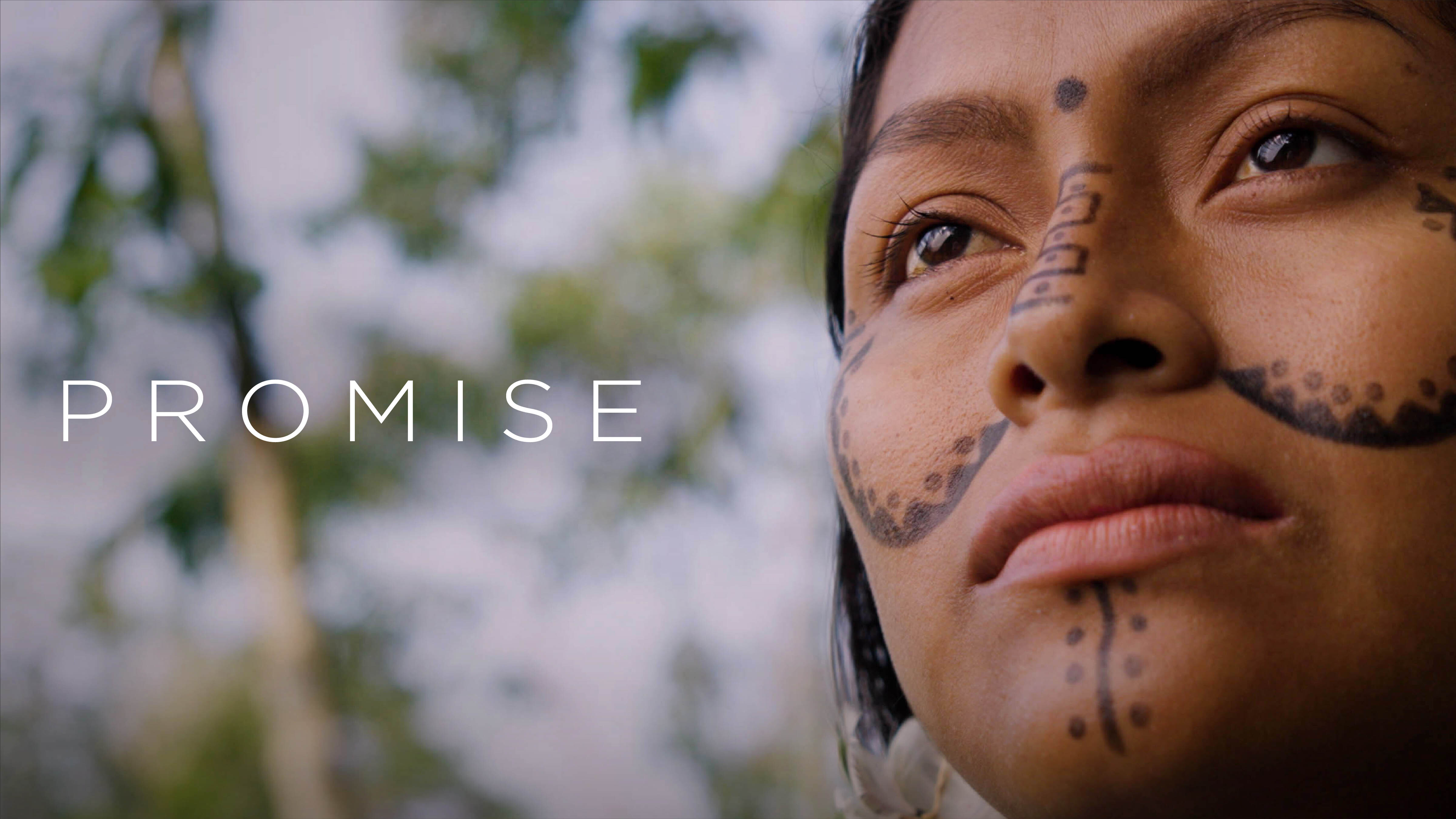 Close up image of an Achuar woman in Ecuador